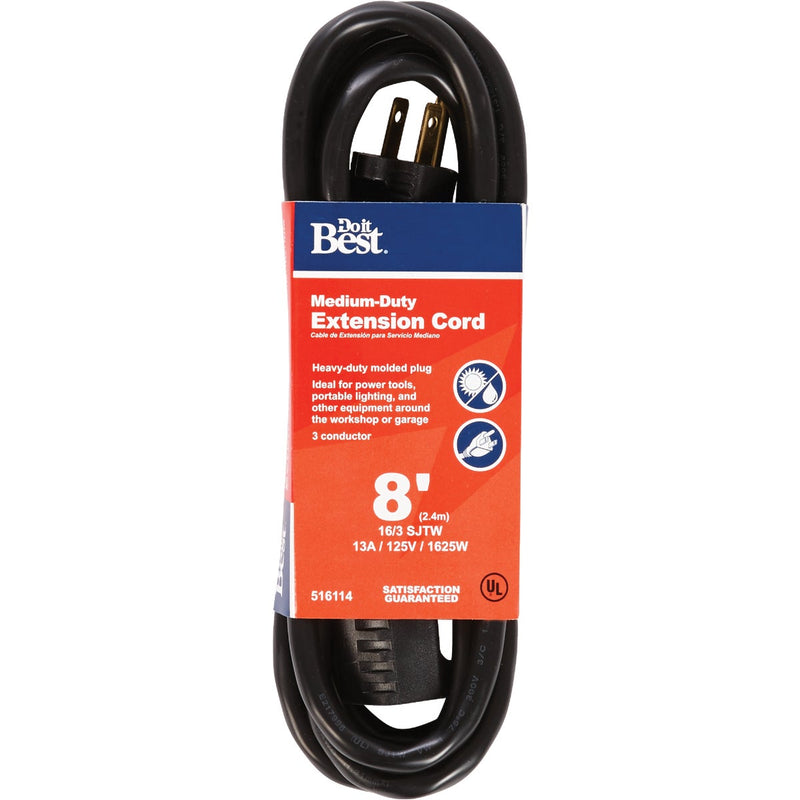 Do it Best 8 Ft. 16/3 Abrasion Resistant Extension Cord