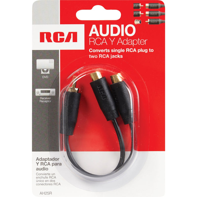 RCA 3 In. Single Male to Double Female Y-Adapter