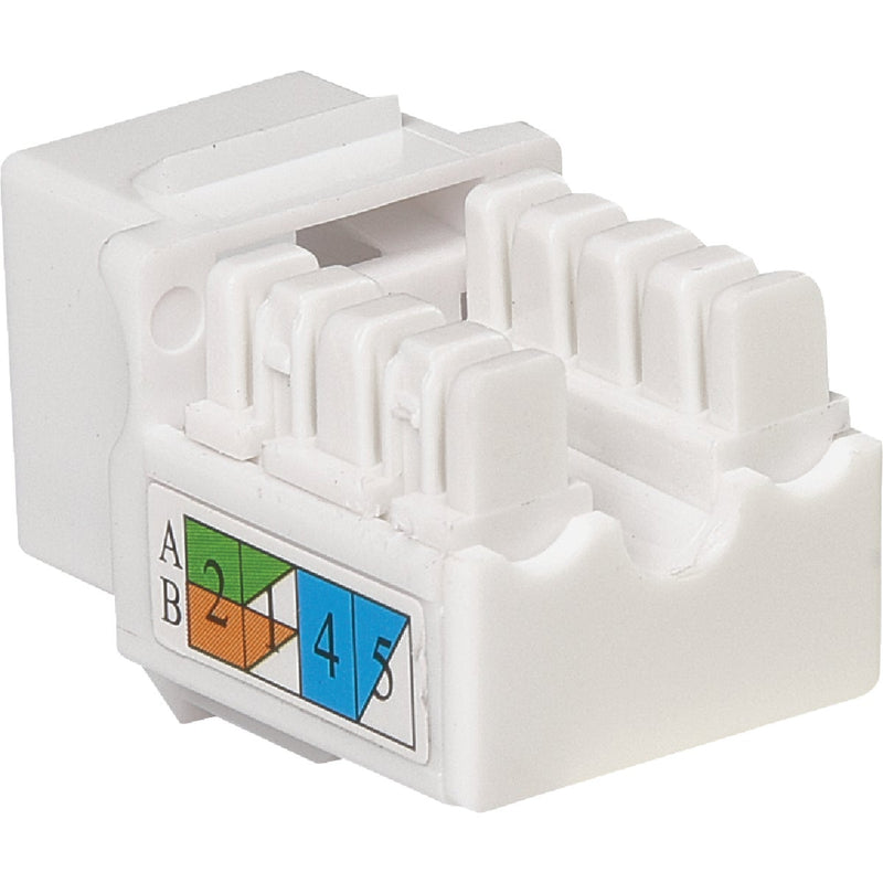 RCA Keystone CAT6/5E RJ45 White Modular Jack