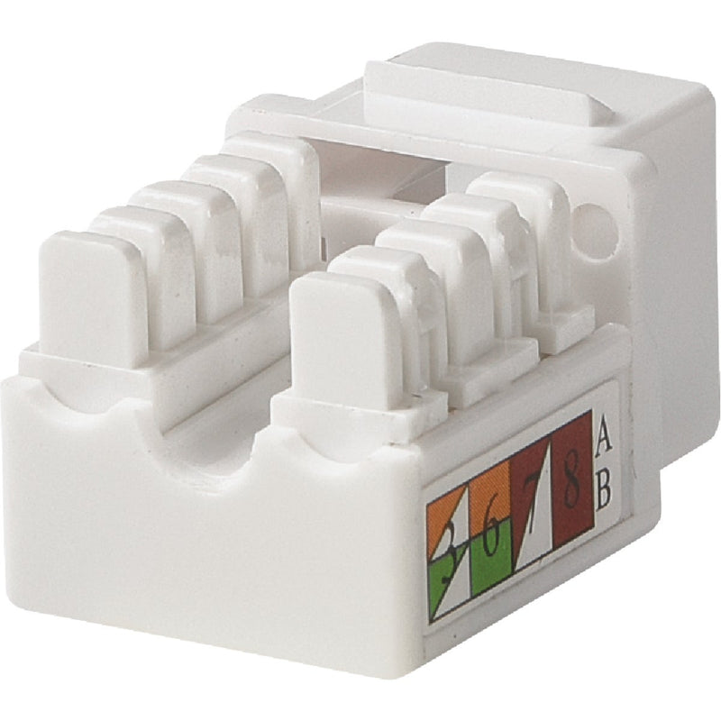 RCA Keystone CAT6/5E RJ45 White Modular Jack