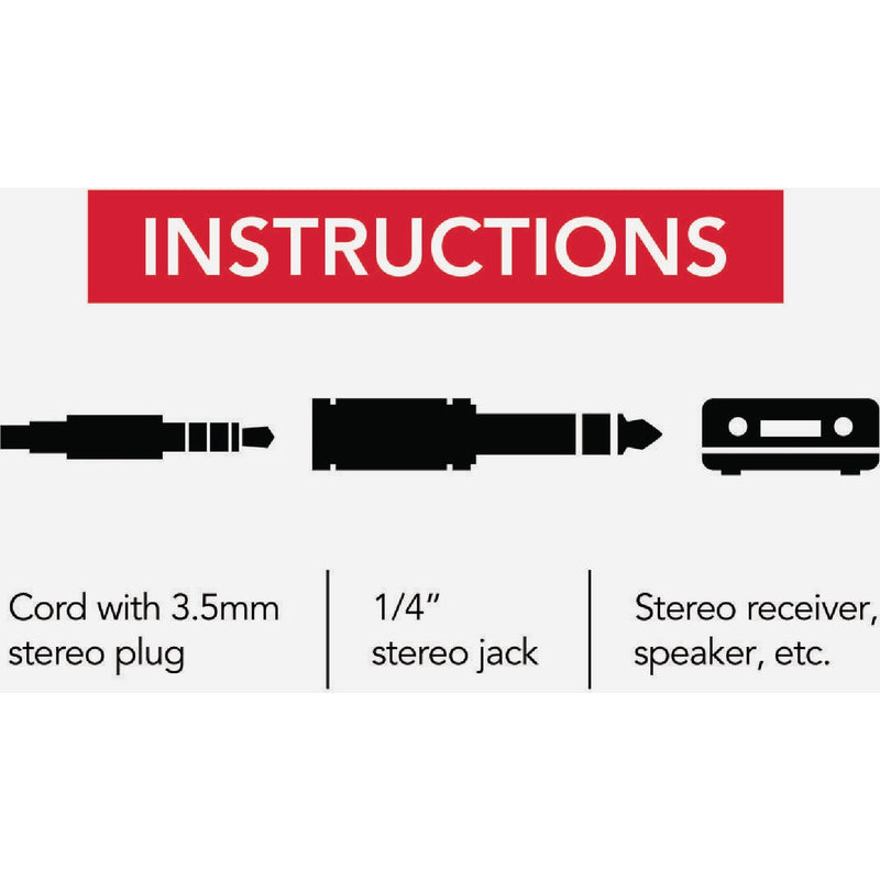 RCA 1/4 In. Plug to 3.5mm Jack Adapter Audio Adapter