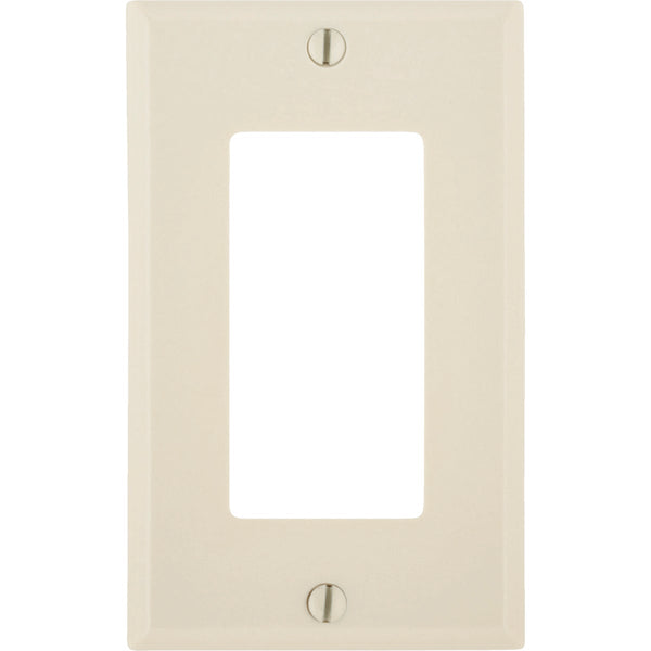 Leviton Decora 1-Gang Smooth Plastic Rocker Decorator Wall Plate, Light Almond