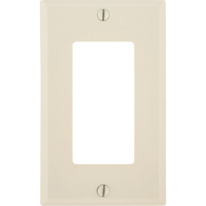 Leviton Decora 1-Gang Smooth Plastic Rocker Decorator Wall Plate, Light Almond