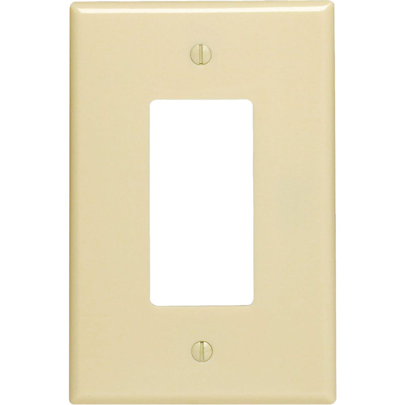 Leviton Decora 1-Gang Plastic Oversized Rocker Decorator Wall Plate, Ivory