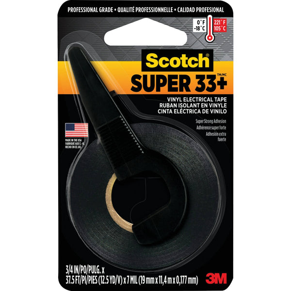 Scotch Super 33+ 3/4 In. x 12.5 Yd. Vinyl Electrical Tape with Dispenser