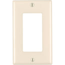 Leviton Mid-Way 1-Gang Smooth Plastic Rocker Decorator Wall Plate, Light Almond
