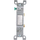 Leviton Residential Grade 15 Amp Toggle Single Pole Grounded Switch, White