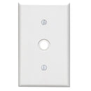 Leviton 1-Gang Thermoset Plastic White Telephone/Cable Wall Plate with 0.406 In. to 0.625 In. Hole