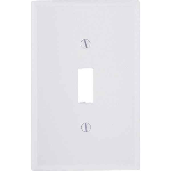 Leviton 1-Gang Smooth Plastic Mid-Way Toggle Switch Wall Plate, White