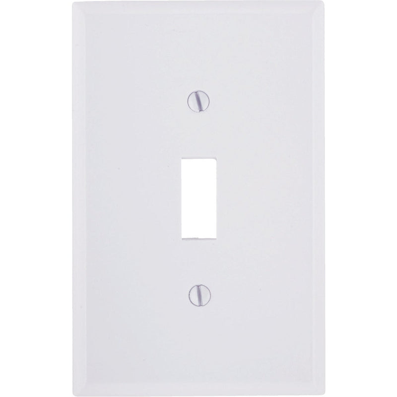 Leviton 1-Gang Smooth Plastic Mid-Way Toggle Switch Wall Plate, White