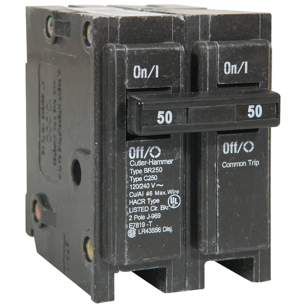 Eaton BR 50A Double-Pole Standard Trip Circuit Breaker