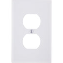 Leviton Mid-Way 1-Gang Smooth Plastic Outlet Wall Plate, White