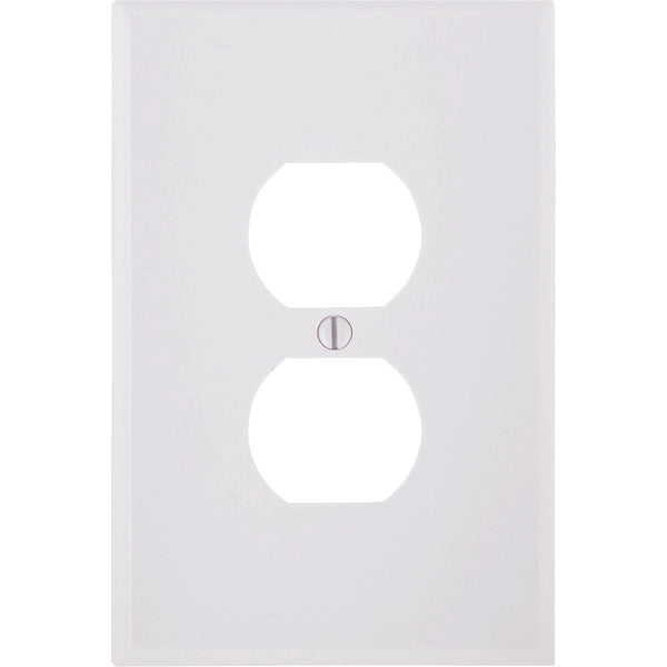 Leviton 1-Gang Smooth Plastic Oversized Outlet Wall Plate, White