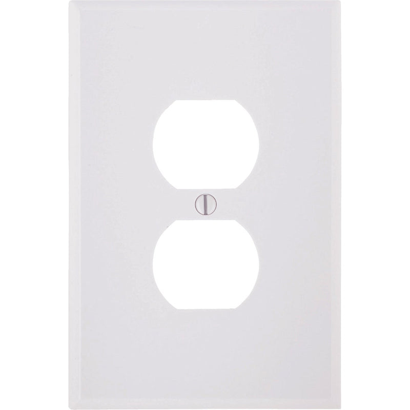 Leviton 1-Gang Smooth Plastic Oversized Outlet Wall Plate, White