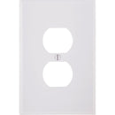 Leviton 1-Gang Smooth Plastic Oversized Outlet Wall Plate, White