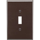 Leviton 1-Gang Plastic Oversized Toggle Switch Wall Plate, Brown