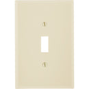 Leviton 1-Gang Plastic Oversized Toggle Switch Wall Plate, Ivory