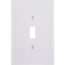 Leviton 1-Gang Plastic Oversized Toggle Switch Wall Plate, White