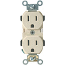 Leviton 15A Ivory Industrial Grade 5-15R Duplex Outlet