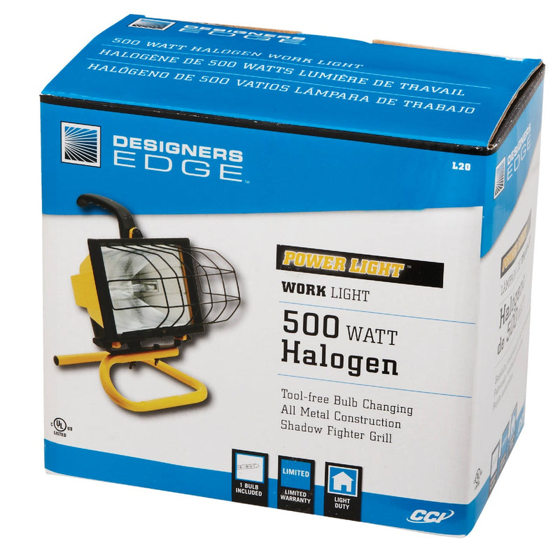 Designers Edge Power Light 8000 Lm. Halogen S-Tube Portable Work Light