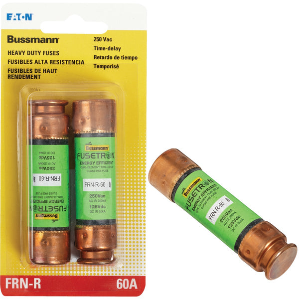 Bussmann 60A FRN-R Cartridge Heavy-Duty Time Delay Cartridge Fuse (2-Pack)