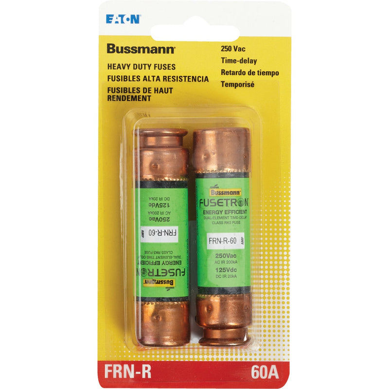 Bussmann 60A FRN-R Cartridge Heavy-Duty Time Delay Cartridge Fuse (2-Pack)