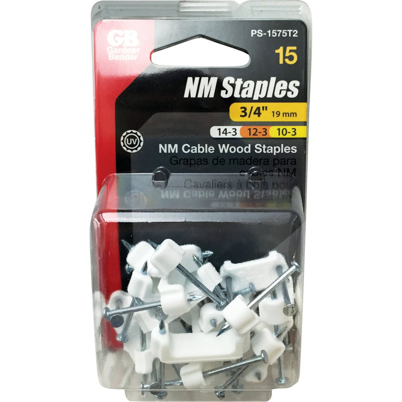 Gardner Bender 3/4 In. UV-Resistant Polyethylene White Coaxial Staple (15-Count)