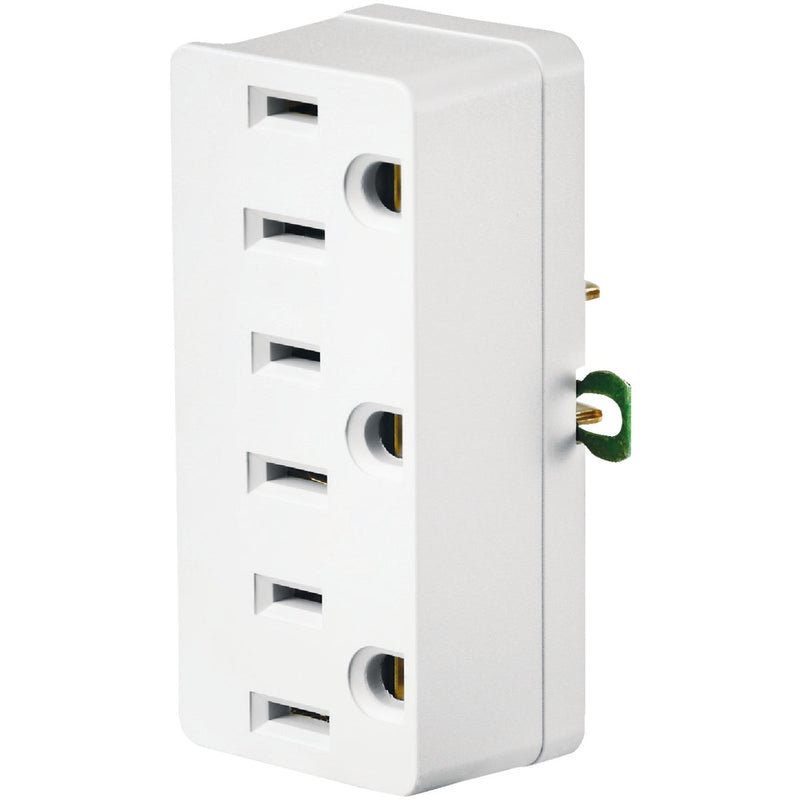 Leviton White 15A 3-Outlet Tap