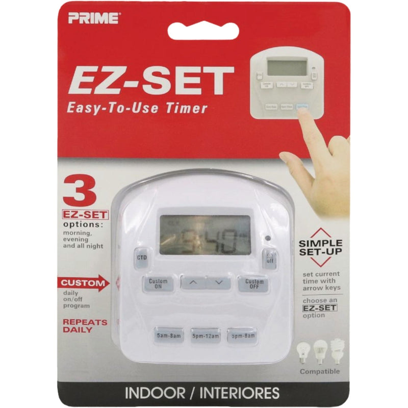 Prime EZ-Set 125V Indoor 24 Hr. Digital Timer