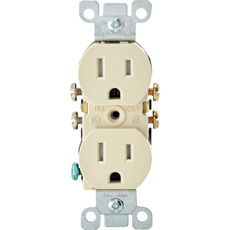 Leviton 15A Ivory Tamper Resistant 5-15R Duplex Outlet