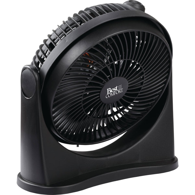 Best Comfort 8 In. 3-Speed Black Floor Fan