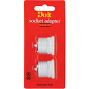 Leviton 600W 120V White Light Socket Adapter (2-Pack)