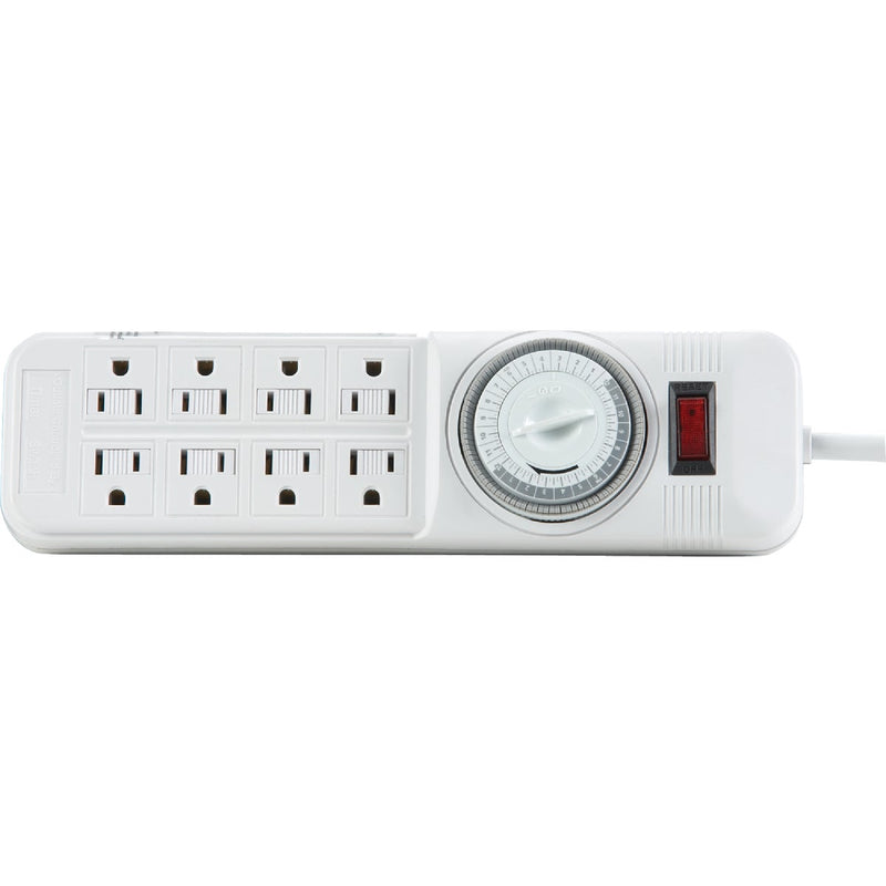 Do it 8-Outlet White Power Strip with Timer & 4 Ft. Cord