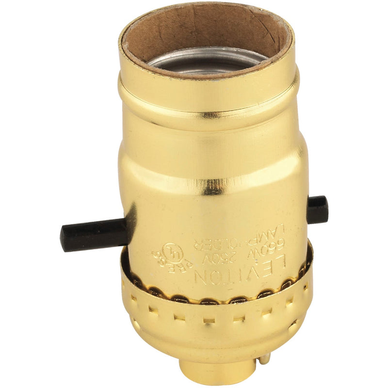 Do it Push-Button Medium Base Brass Lamp Socket