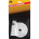 Bell White 150W Die-Cast Metal Round Weatherproof Single Outdoor Lampholder with Cover