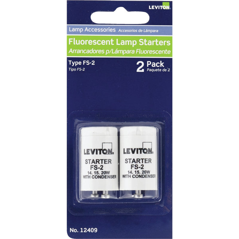 Leviton 14W/15W/20W 2-Pin T8 FS-2 Fluorescent Starter (2-Pack)