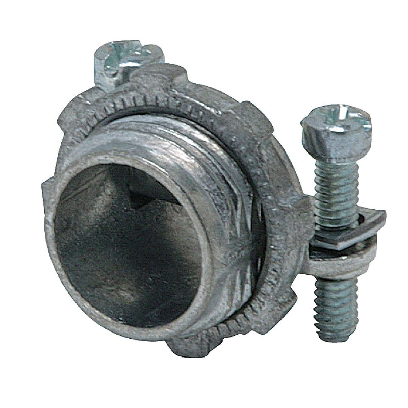 Halex 3/8 In. Die Cast-Zinc Clamp 10/3 Wire Size Box Connector (100-Pack)