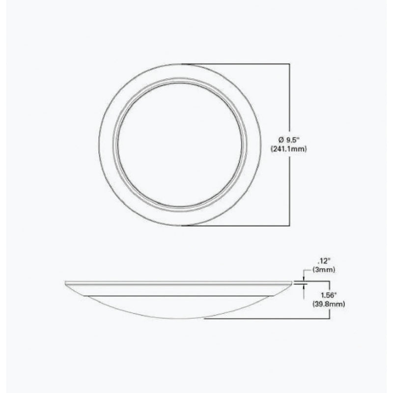 Halo 9 In. Surface Mount IC Rated White CCT LED Recessed Light Kit