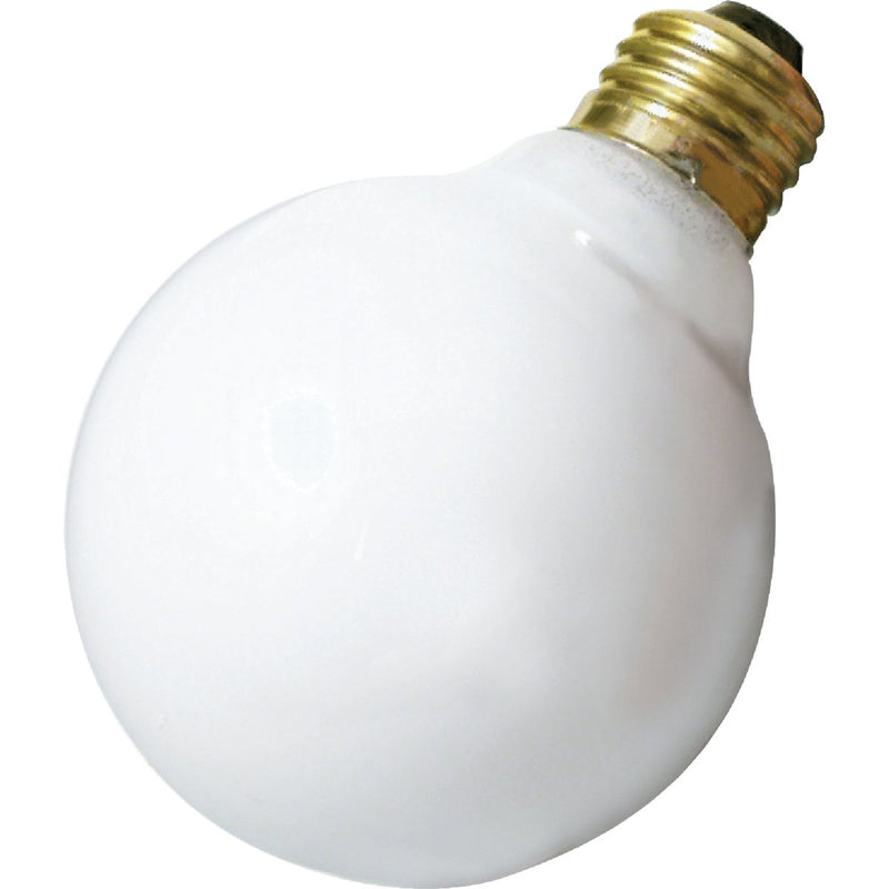 Satco 25W Frosted Soft White Medium Base G25 Incandescent Globe Light Bulb