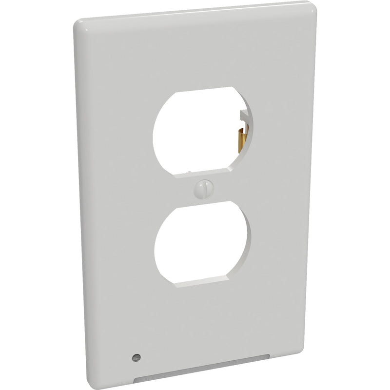 Westek LumiCover 1-Gang Plastic Nightlight Outlet Wall Plate, White