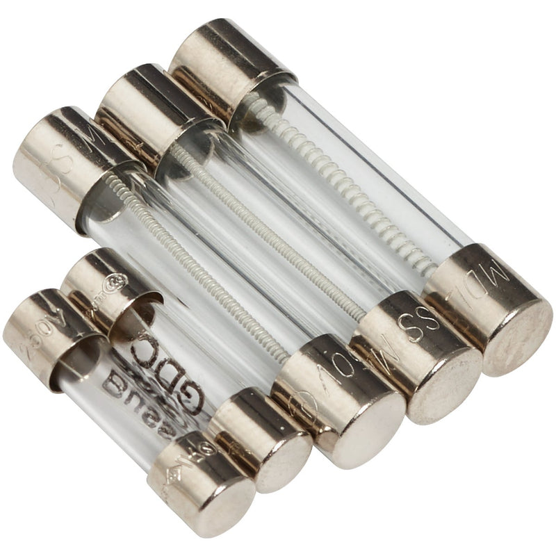 Bussmann 1/2A/1A/2A MDL/GDC Glass Tube Electronic Fuse (5-Pack)