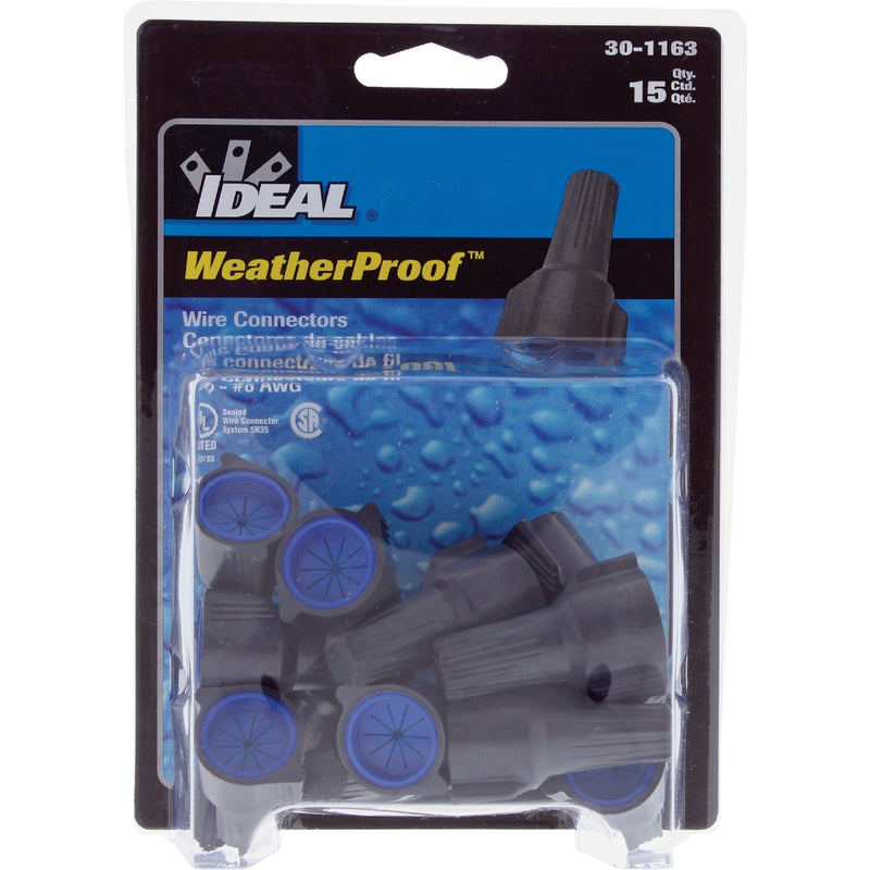 Ideal WeatherProof Large Aqua Blue/Dark Blue Copper to Copper Wire Connector (15-Pack)