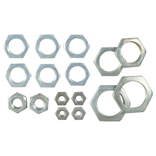 Westinghouse Steel 1/4 In. IP, 1/8 In. IP, 3/8 In. IP Lamp Fixture Lock Nut Assortment (16-Piece)