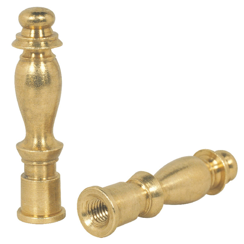 Westinghouse 2 In. Brass Lamp Finial (2-Pack)