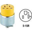 Do it 15A 125V 3-Wire 2-Pole Armored Cord Connector