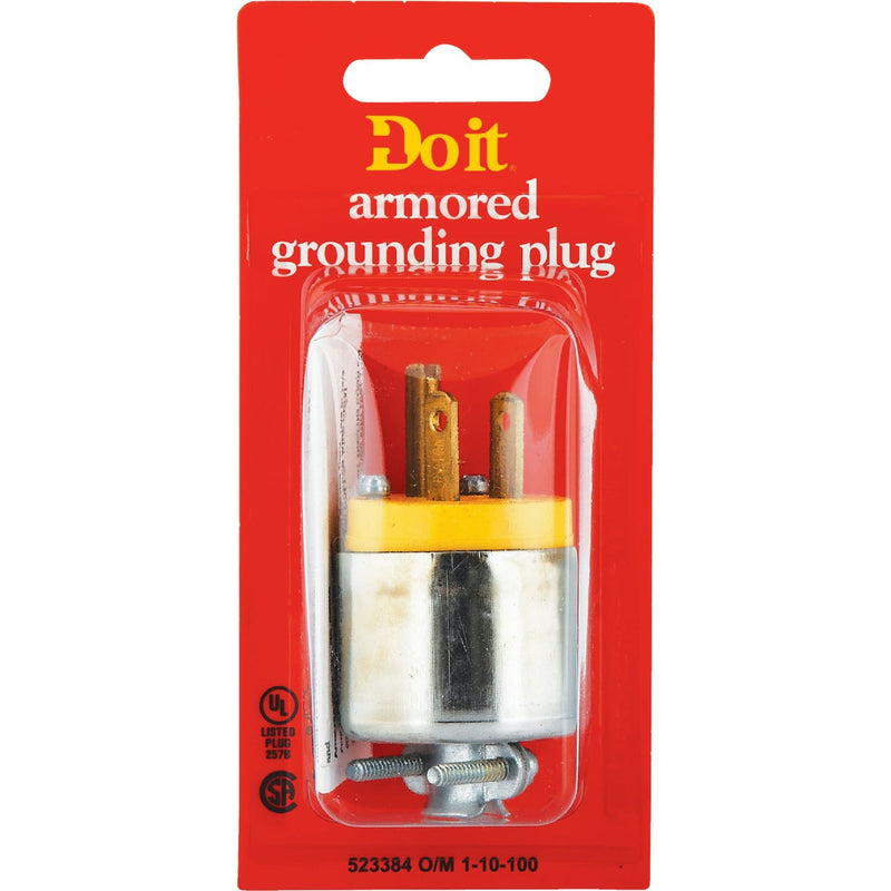 Do it 15A 125V 3-Wire 2-Pole Armored Cord Plug