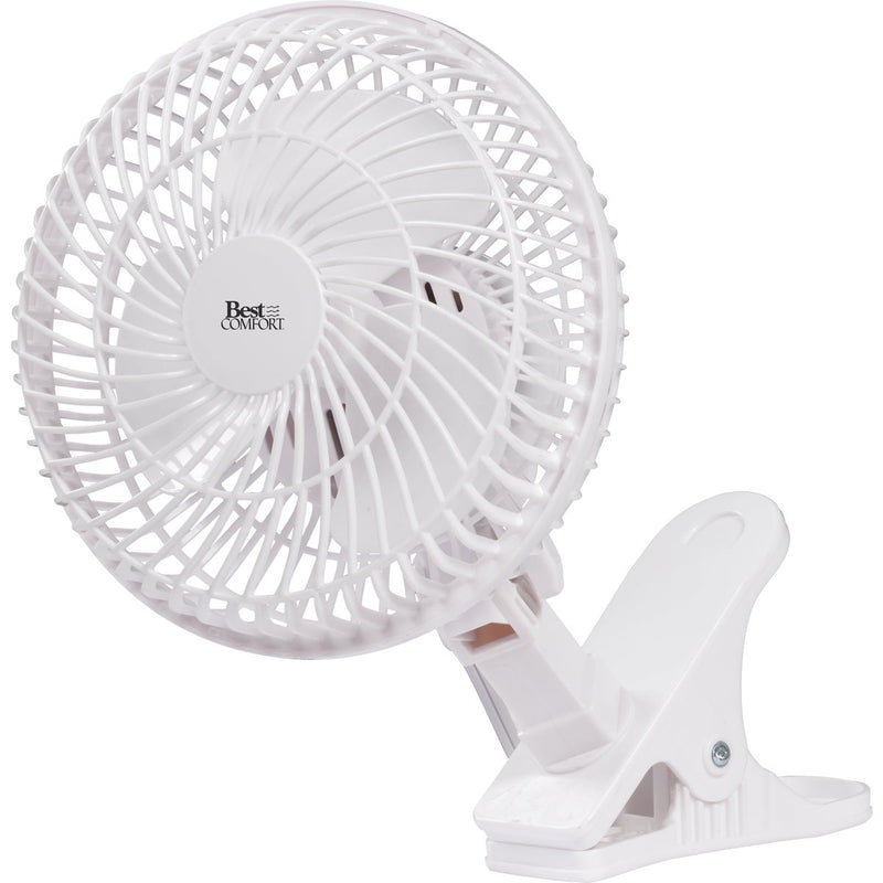 Best Comfort 6 In. 2-Speed White Clip-On Fan