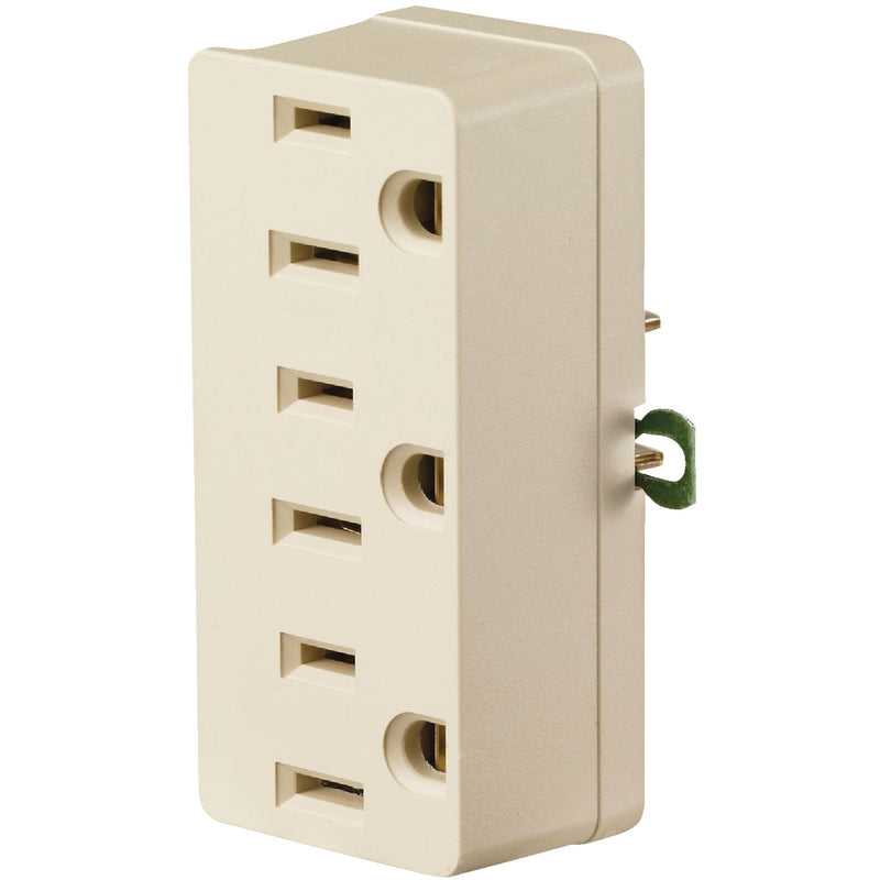 Leviton Ivory 15A 3-Outlet Tap