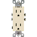 Leviton Decora 15A Ivory Residential Grade 5-15R Duplex Outlet