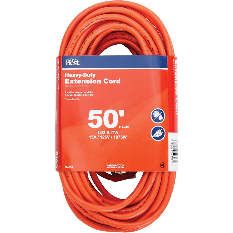 Do it Best 50 Ft. 14/3 Heavy-Duty Outdoor Extension Cord